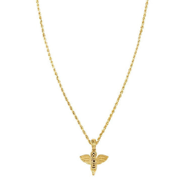 Yellow Diamond Angel Pendant in 10k Yellow Gold 0.15 Ctw